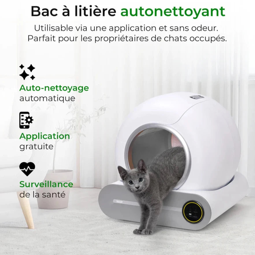 Bac à Litière Intelligent Entièrement Fermé - 🐾 Miaou & Co