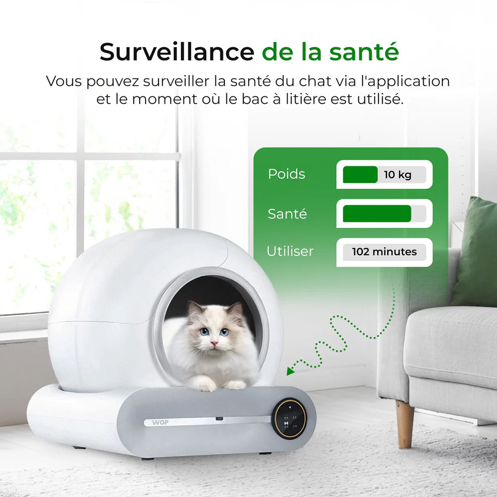 Bac à Litière Intelligent Entièrement Fermé - 🐾 Miaou & Co