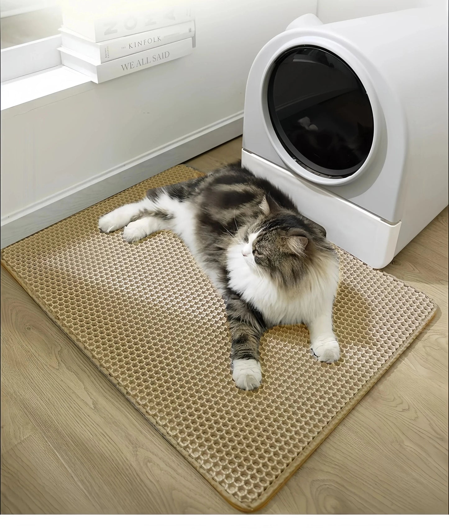 Tapis à Litière Étanche pour Chat - Double Couche Anti-Dérapant - 🐾 Miaou & Co