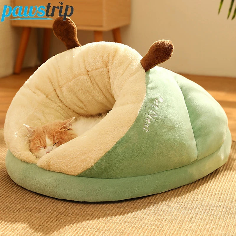 Lit Douillet d'Hiver pour Chats – Maison en Forme de Grotte pour un Sommeil Chaud et Confortable - 🐾 Miaou & Co