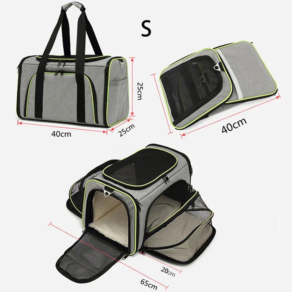 Sac de Transport Portable pour Animaux – Sac Respirant et Pliable pour Chats et Chiens - 🐾 Miaou & Co