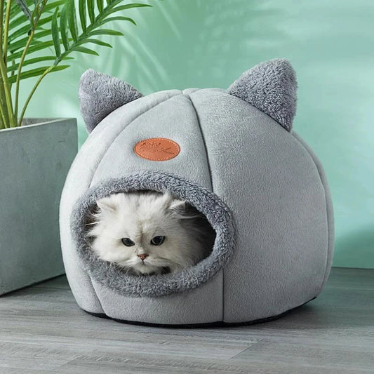 Lit Igloo Douillet pour Chat et Chien - Maison avec Coussin Amovible - 🐾 Miaou & Co