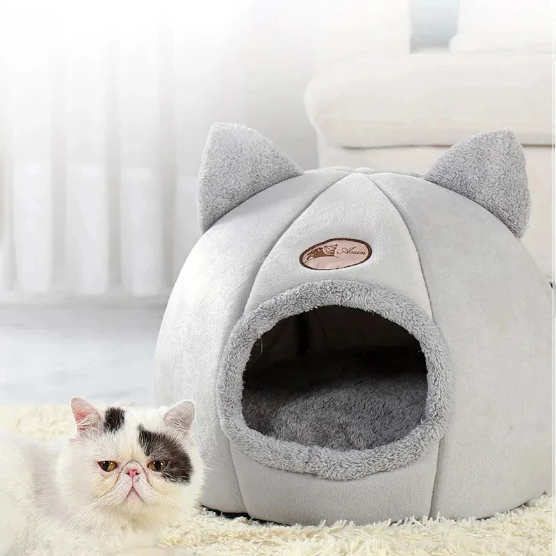 Lit Igloo Douillet pour Chat et Chien - Maison avec Coussin Amovible - 🐾 Miaou & Co