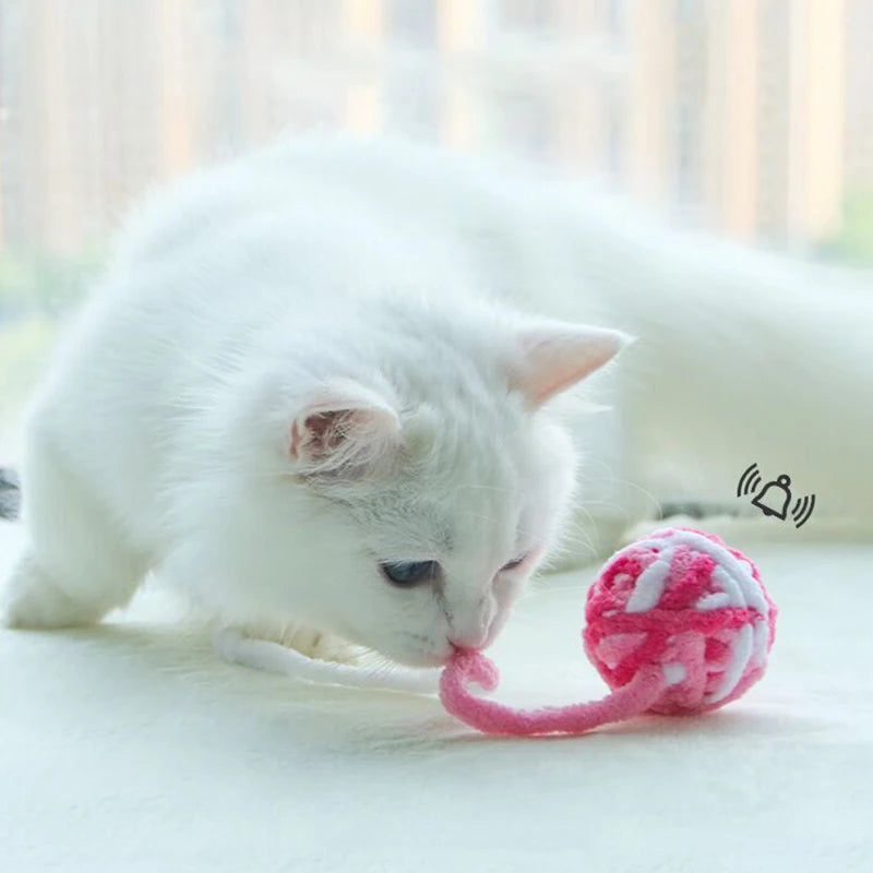 Jouets Amusants pour Chats – Balles en Laine Colorées avec Clochettes - 🐾 Miaou & Co