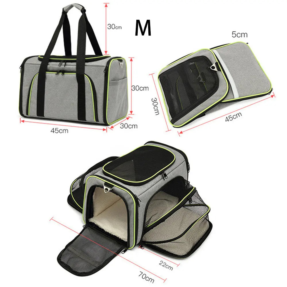 Sac de Transport Portable pour Animaux – Sac Respirant et Pliable pour Chats et Chiens - 🐾 Miaou & Co